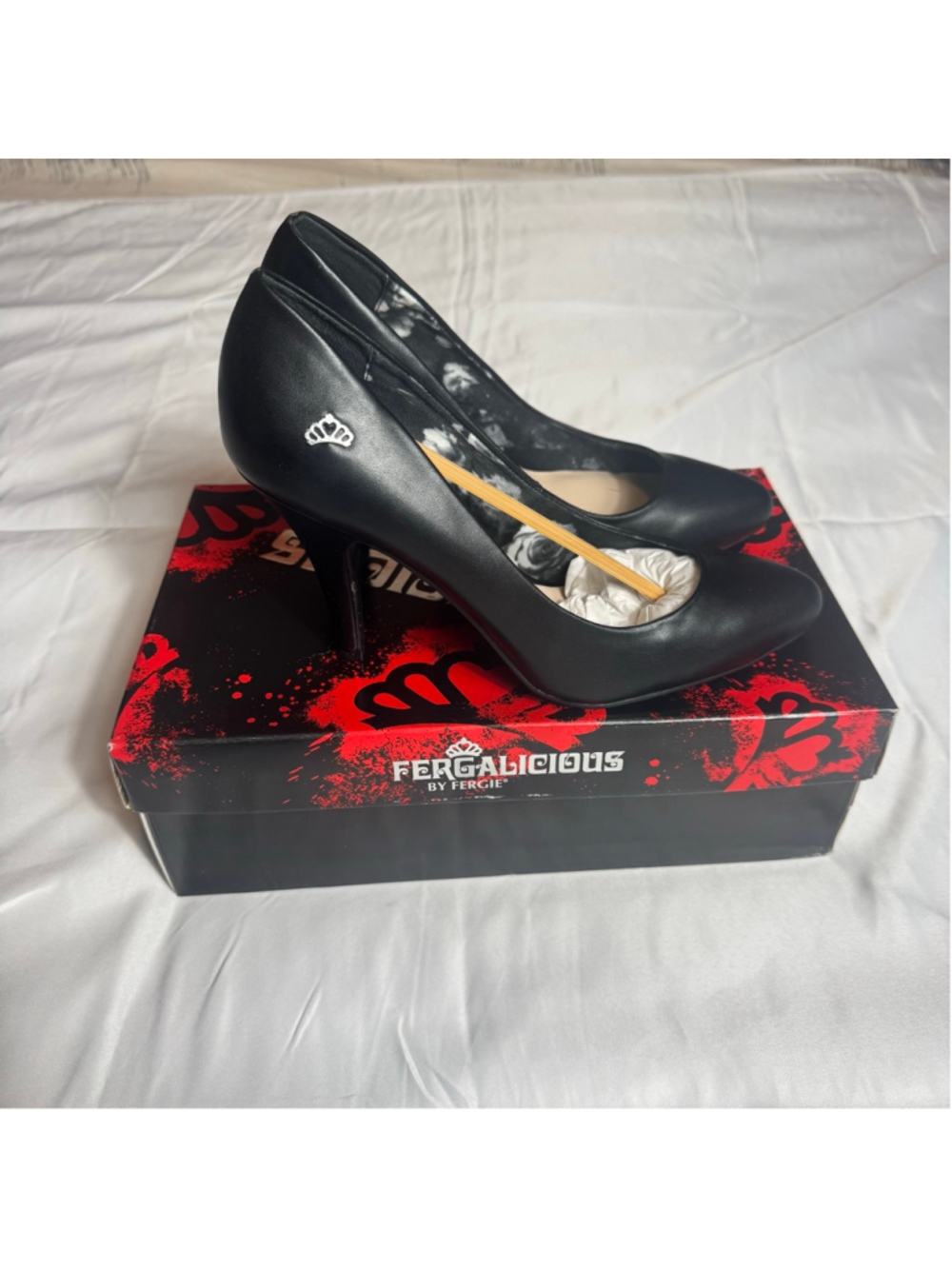 Women's Fergalicious by Fergie Black Heels Size 8.5